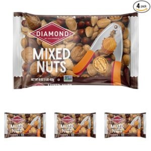 Diamond of California In-Shell Mixed Nuts, 16.0 oz. Bag (Pack of 4)
