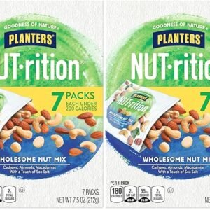 PLANTERS NUT-rition Wholesome Nut Mix, 7.5 oz Box - Cashews, Almonds and Macadamias Snack Mix - No_Artificial Flavors, No_Artificial Colors, No_Preservatives - Kosher - Pouches (Pack of 14)